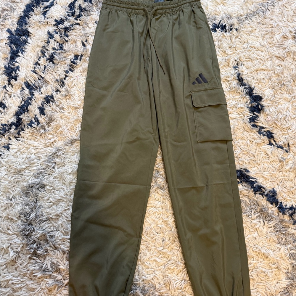 Adidas Sage Green Cargo Joggers